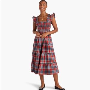 NWT Hill House Home Red Tartan Dress XS